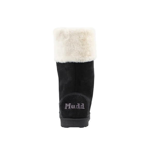 Mudd Cherry 907 Ladies Black Faux Fur. topped micro suede - Picture 2 of 4